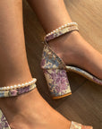 Margarita Flower And Pearl Heels