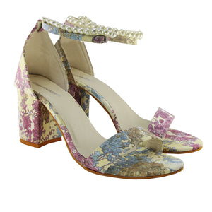 Margarita Flower And Pearl Heels