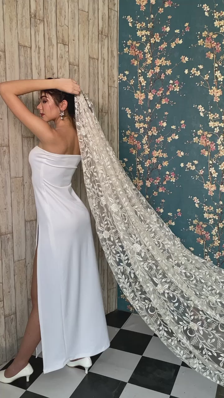 The British Rose Bridal Veil