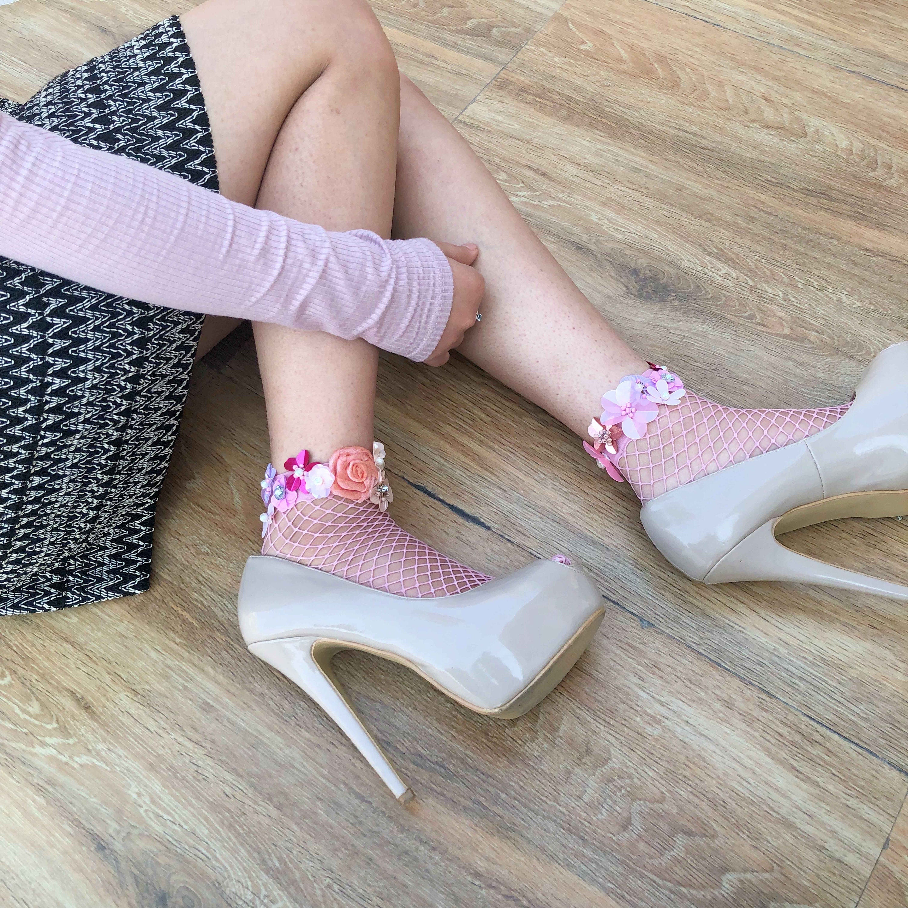 Pink Paradise Fishnet Socks