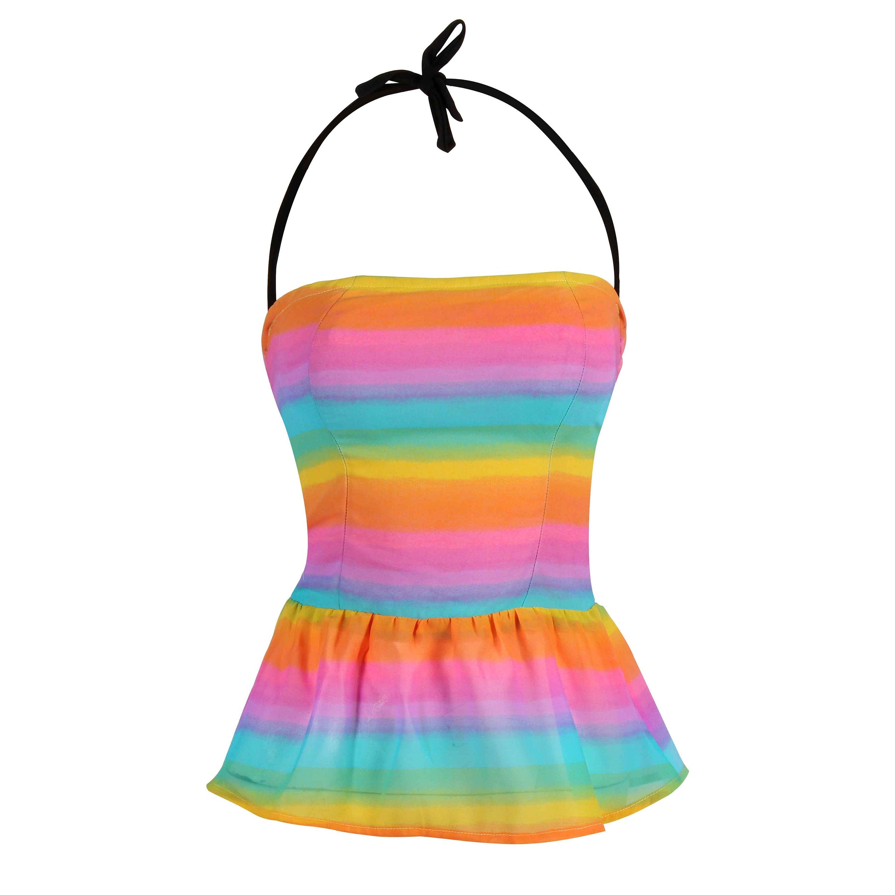 End Of The Rainbow Peplum Top