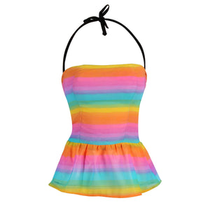 End Of The Rainbow Peplum Top