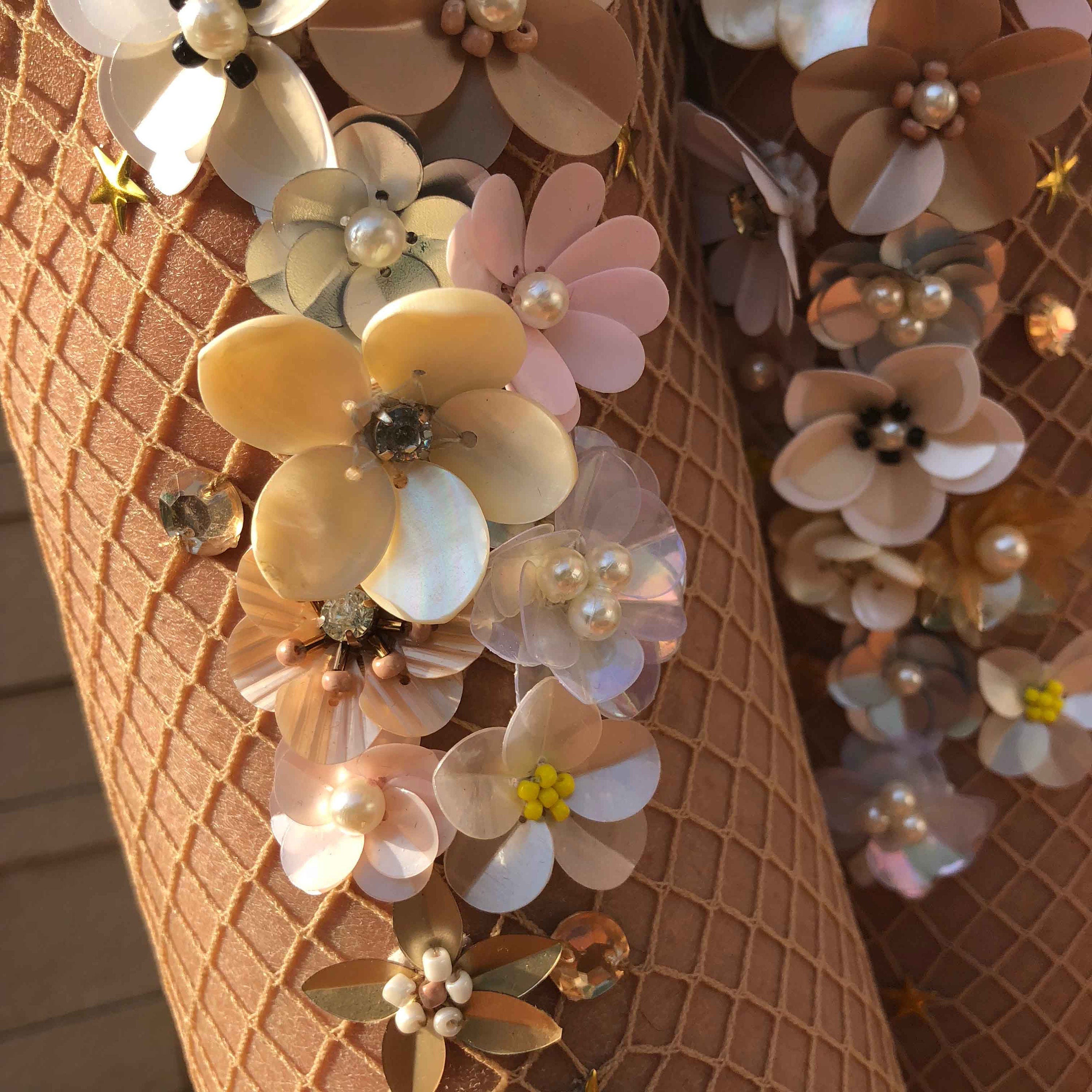 Carnations at Dawn Fishnet Stockings