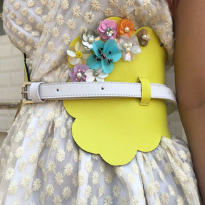 Scalloped Floral Cloud Belt