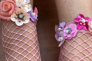 Pink Paradise Fishnet Socks
