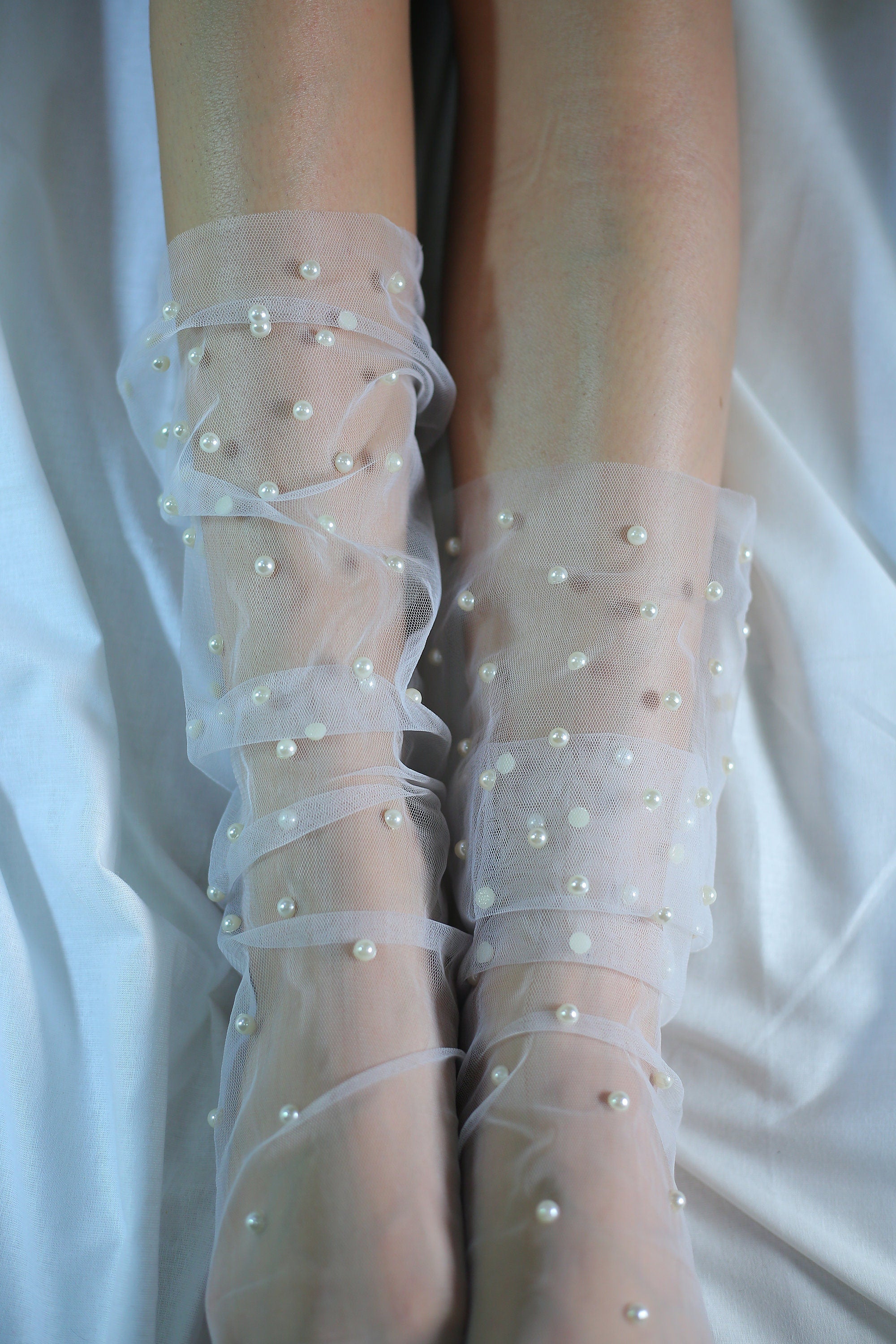 Pearlicious Tulle Socks