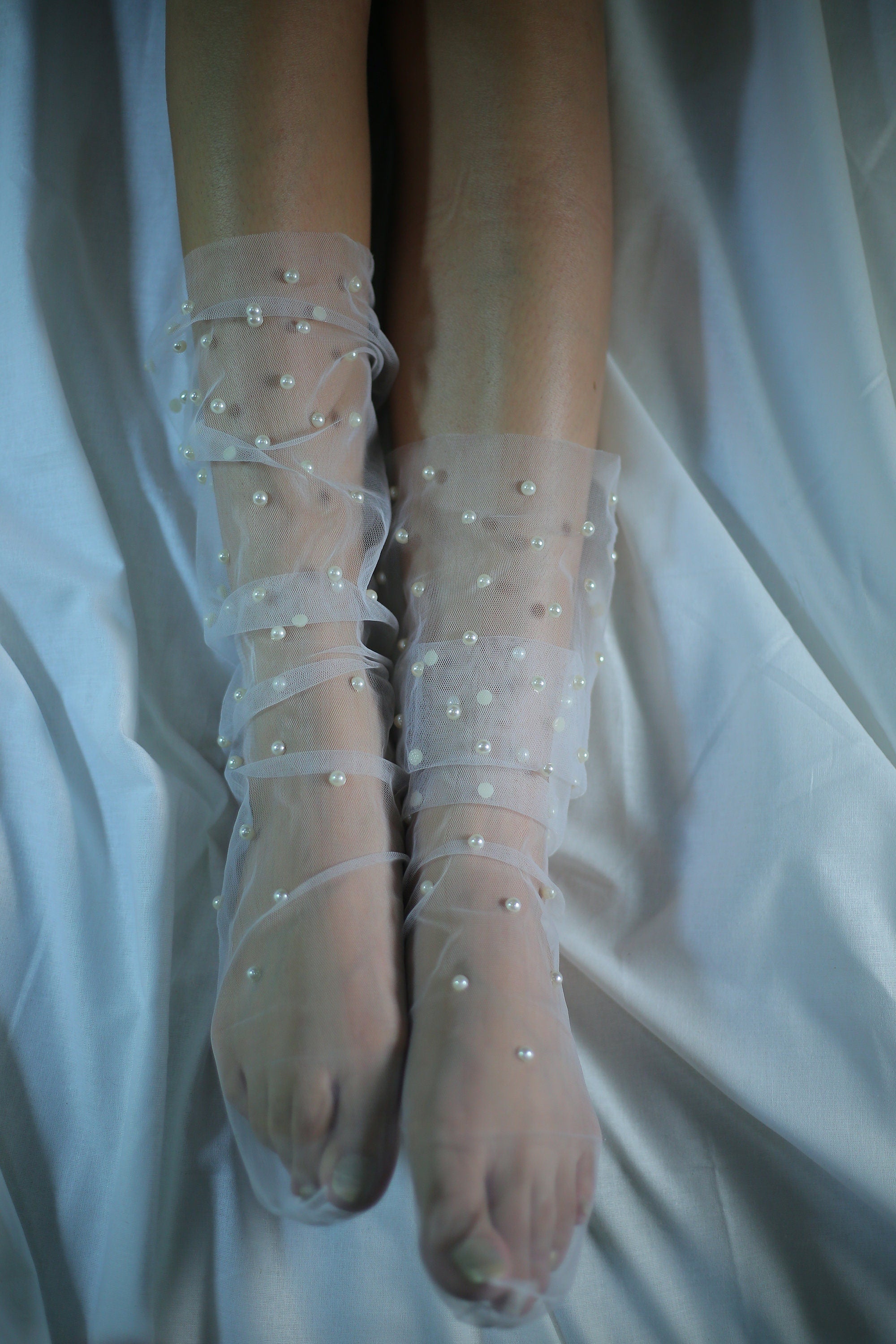 Pearlicious Tulle Socks