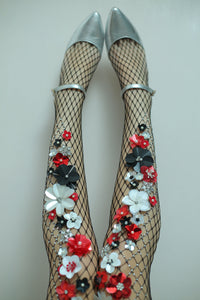 Lady in Red Fishnet Stockings