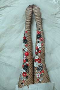 Lady in Red Fishnet Stockings