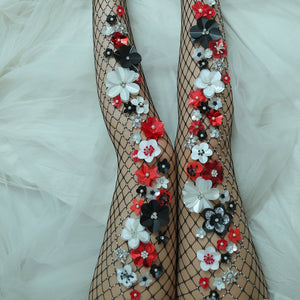 Lady in Red Fishnet Stockings