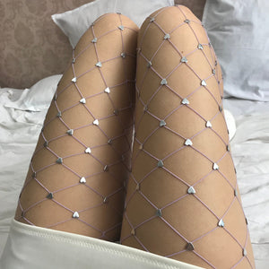 Cupid Fishnet Stockings (Lavender)