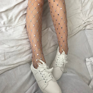 Cupid Fishnet Stockings (Lavender)