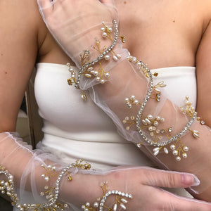 Crystal Gardenia Gloves