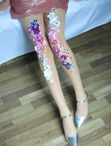 Ombre New York Sky Fishnet Stockings