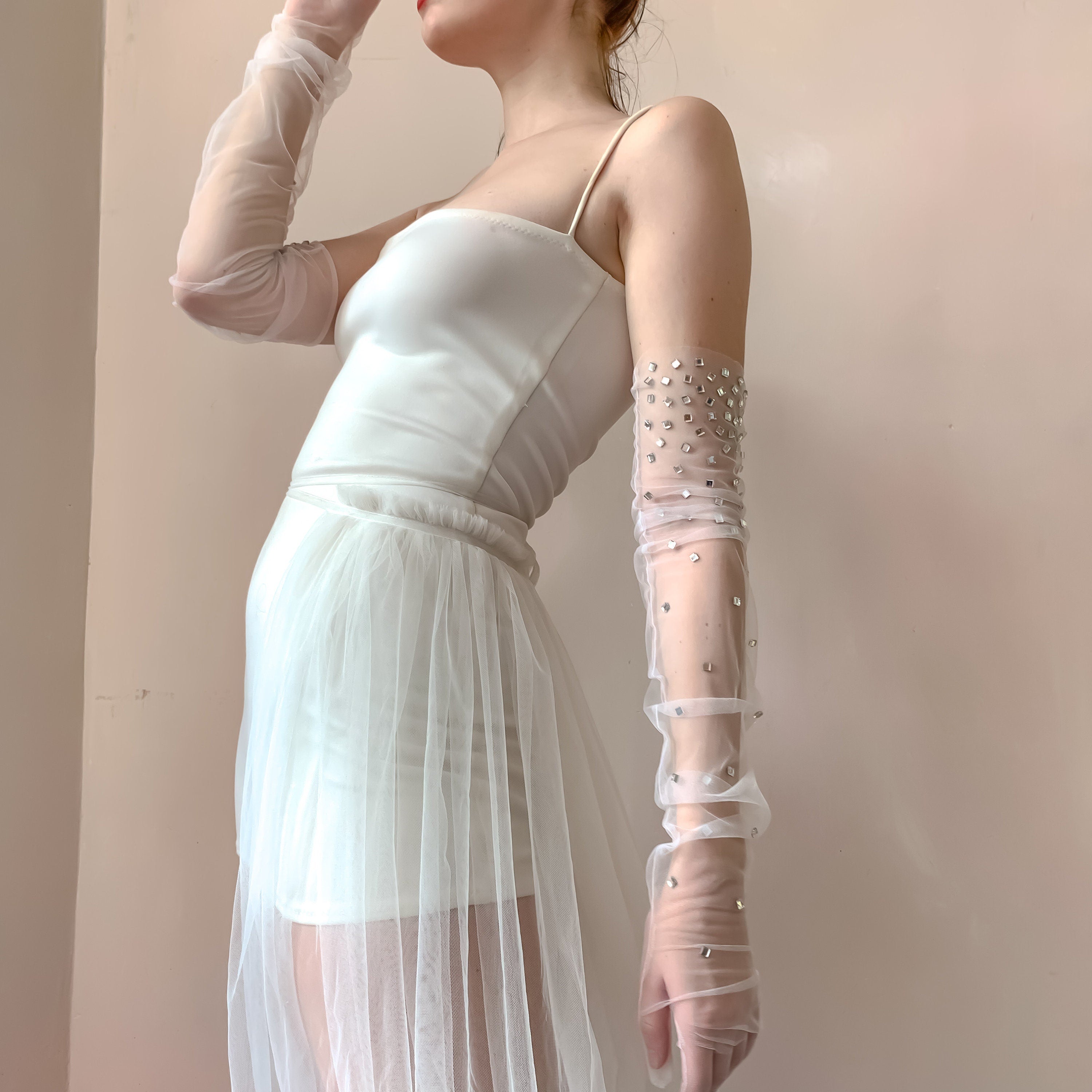 Stardust Tulle Gloves