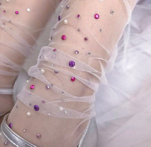 Rosewood Tulle Socks