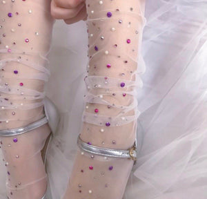 Rosewood Tulle Socks