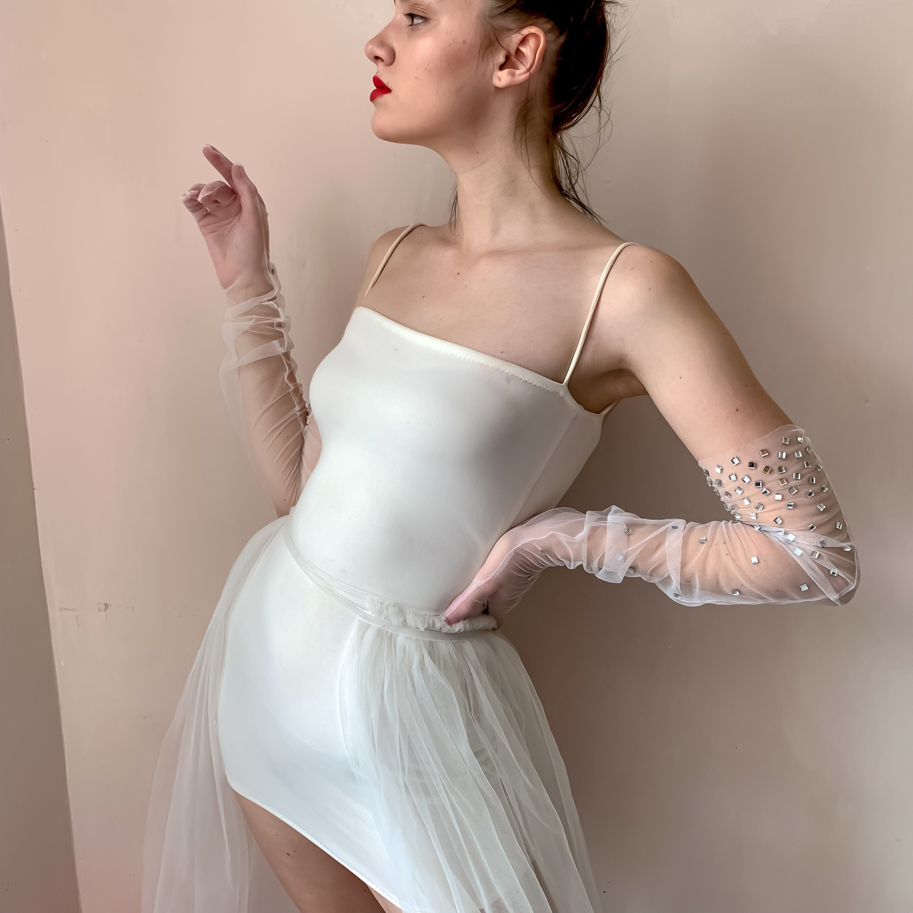 Stardust Tulle Gloves