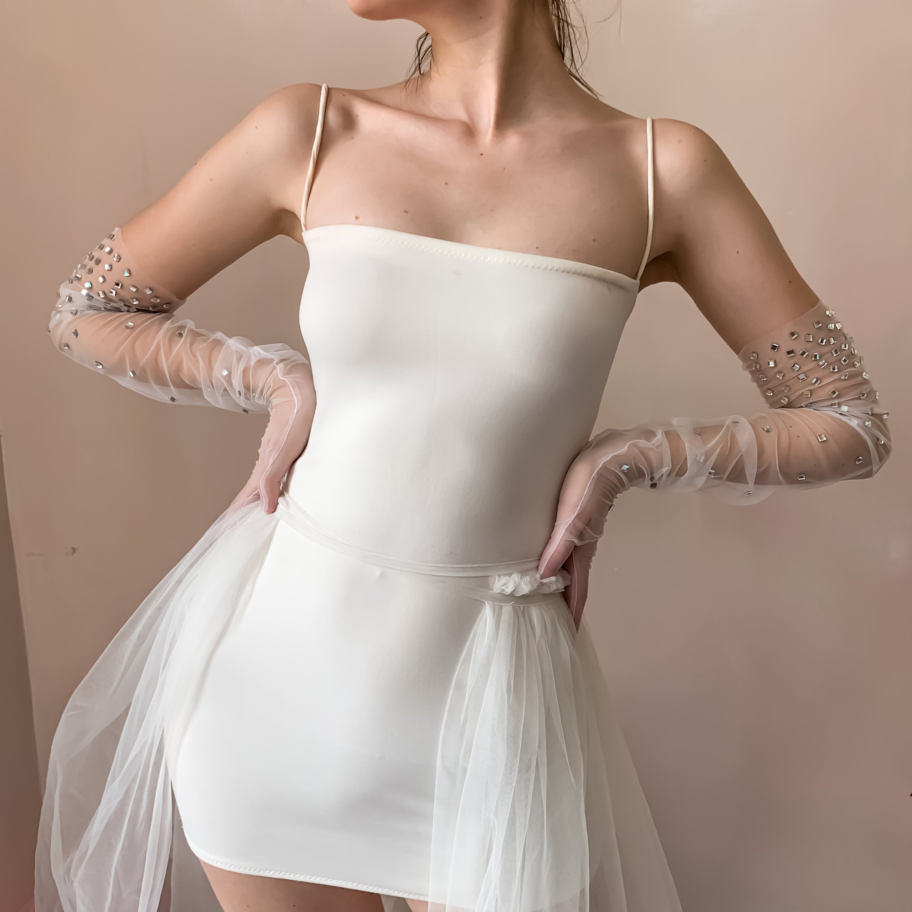 Stardust Tulle Gloves