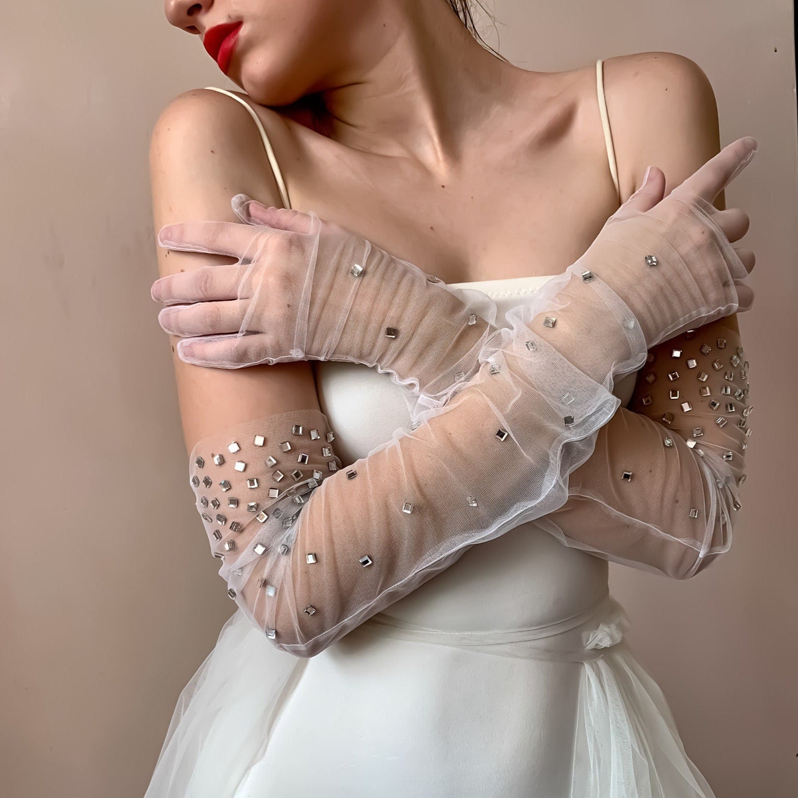 Stardust Tulle Gloves