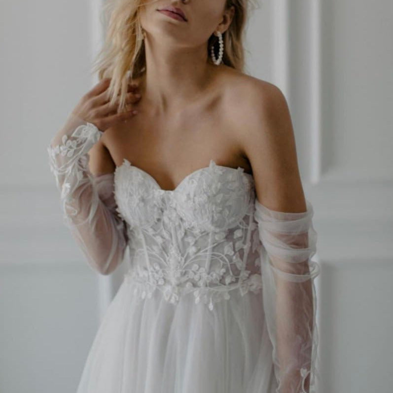 Sheer Ruffled Gloves