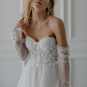 Sheer Ruffled Gloves