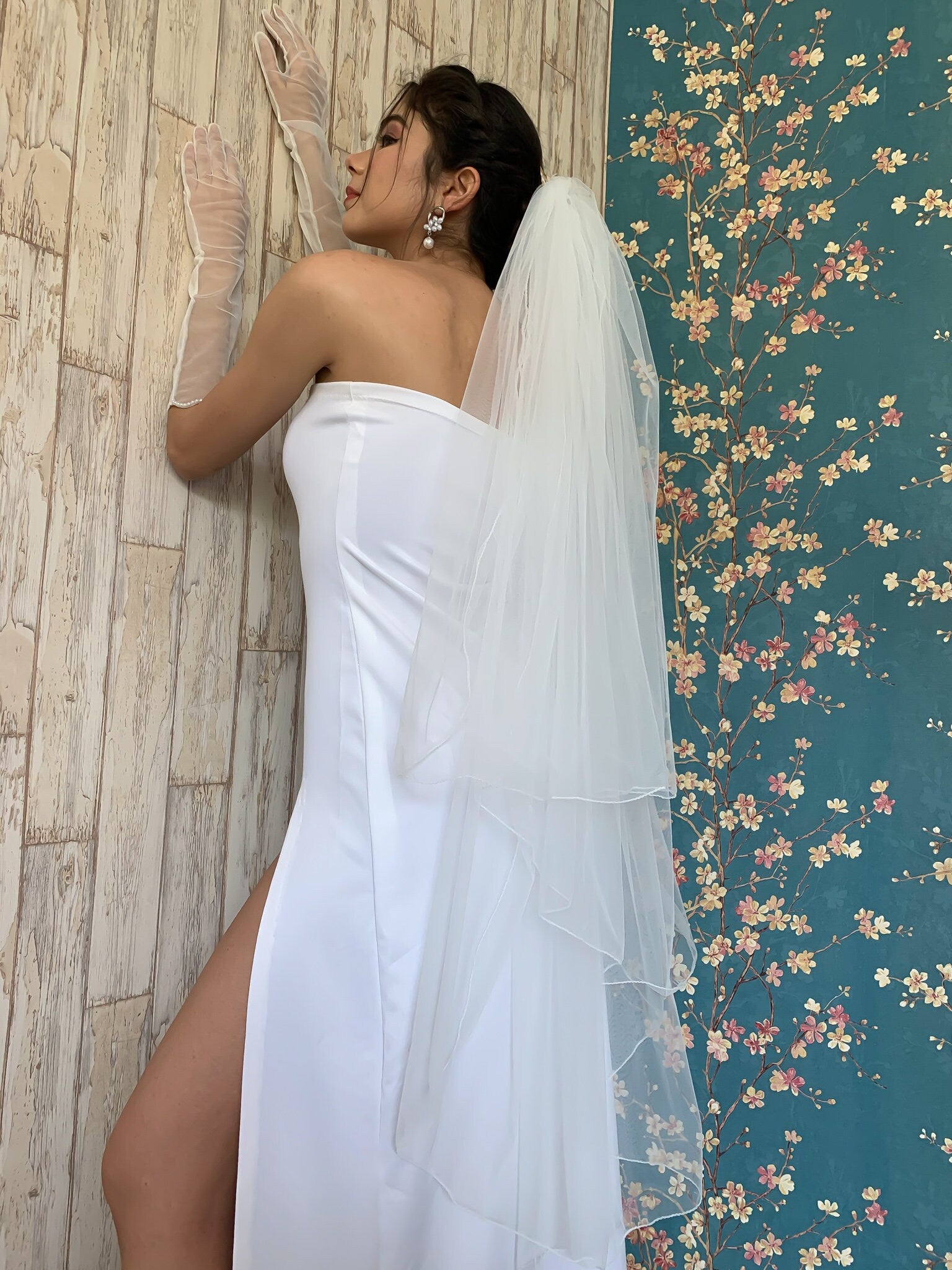 Tulle Waterfall Veil