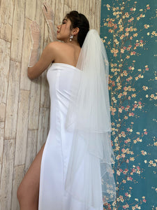 Tulle Waterfall Veil