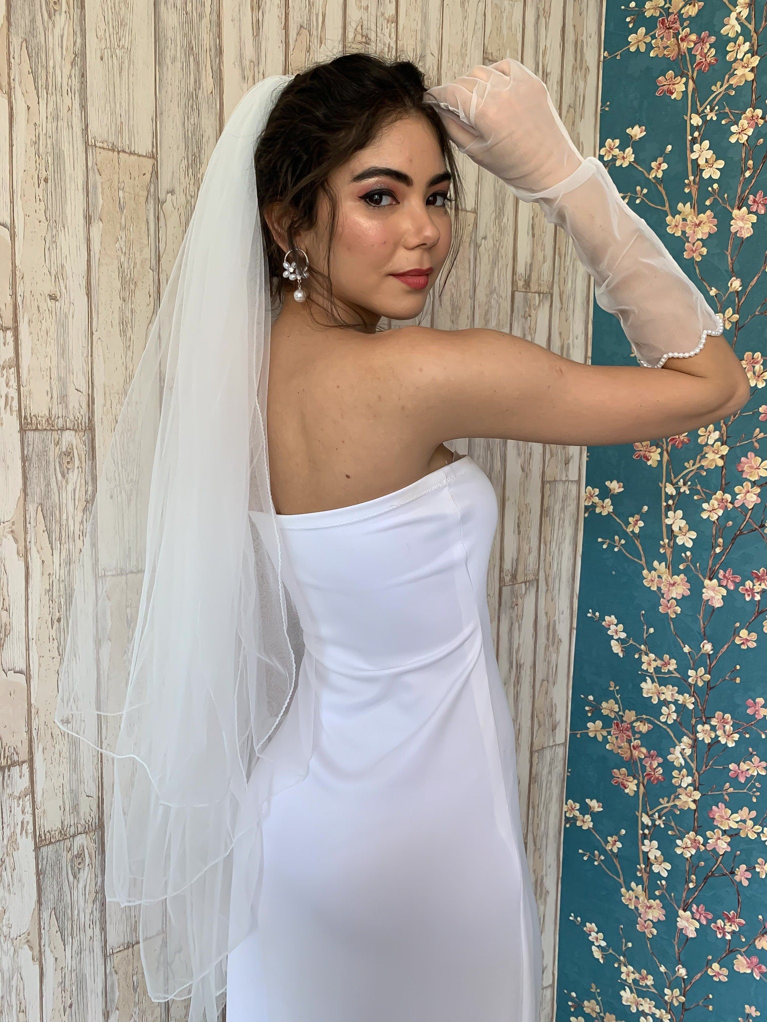 Tulle Waterfall Veil