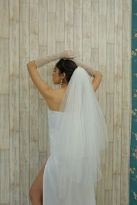 Tulle Waterfall Veil