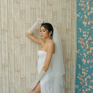 Tulle Waterfall Veil