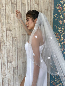 Spring Bloom Floral Veil