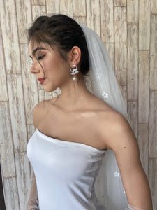 Spring Bloom Floral Veil