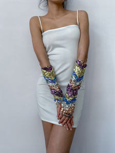 Chevron Disco Gloves