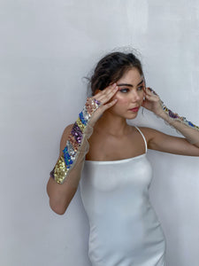 Chevron Disco Gloves