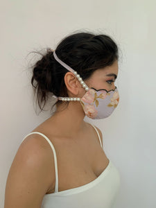 Flora Pearl Embellished Mask