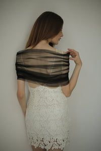 Meghan Silk Tulle Wrap