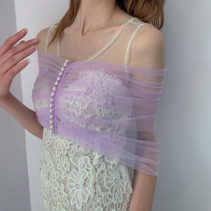 Meghan Silk Tulle Wrap