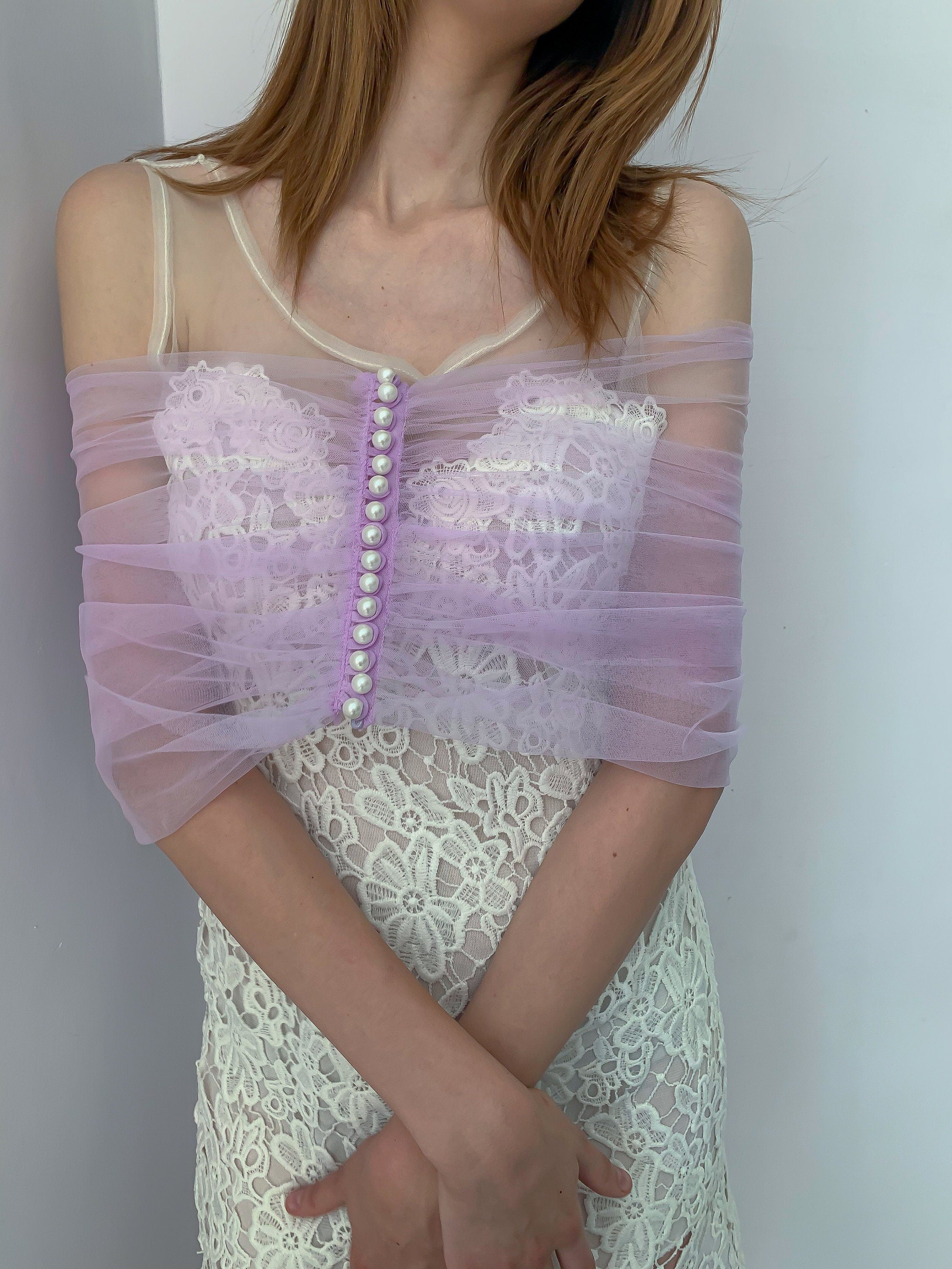 Meghan Silk Tulle Wrap
