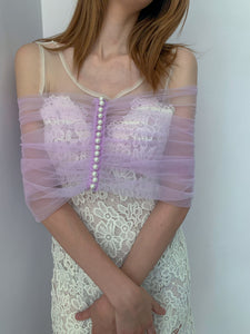 Meghan Silk Tulle Wrap