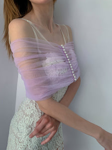 Meghan Silk Tulle Wrap