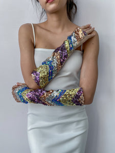 Chevron Disco Gloves
