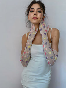Rainbow Hearts Gloves