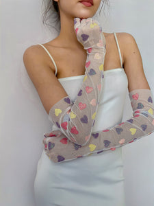 Rainbow Hearts Gloves