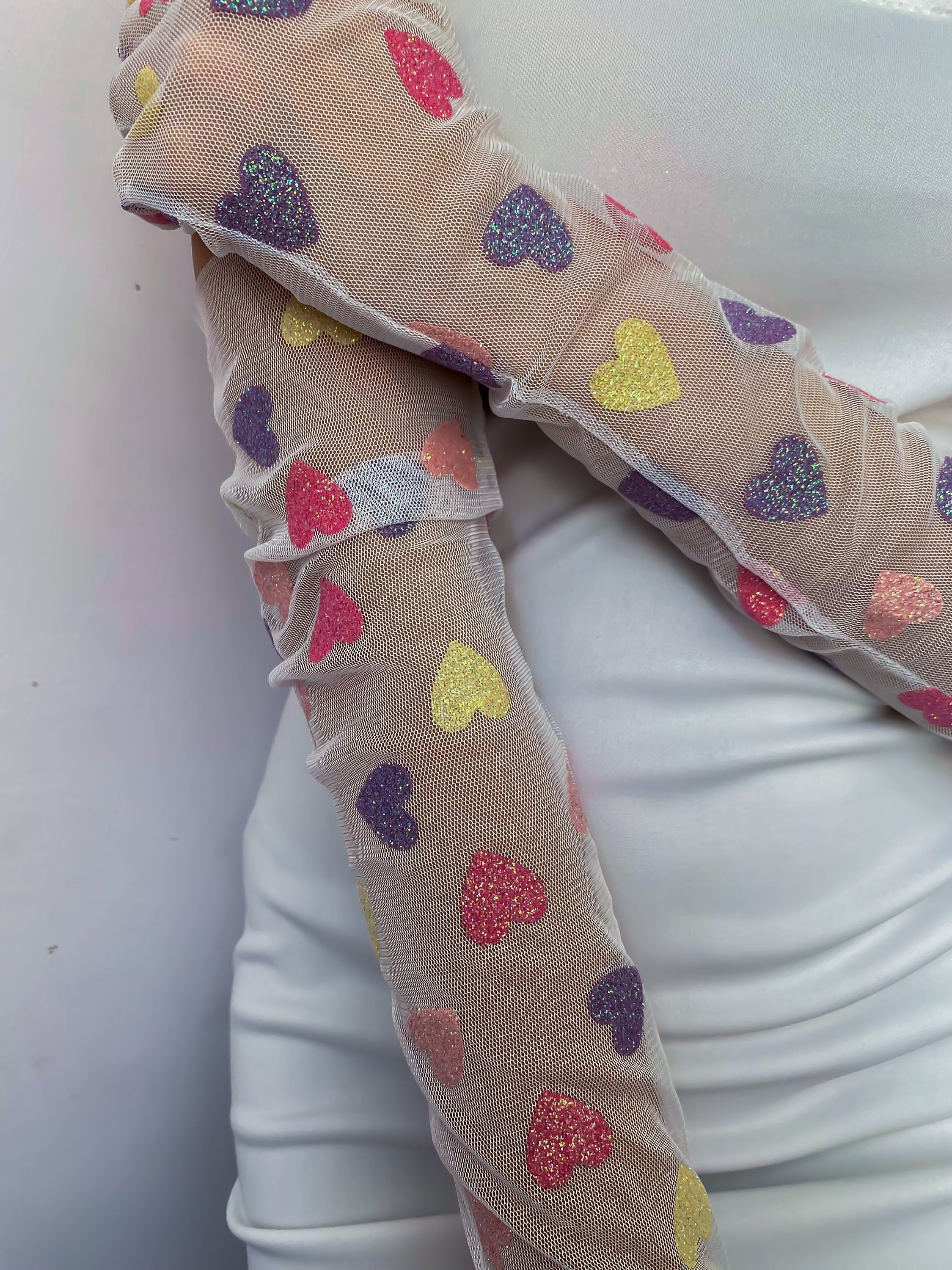 Rainbow Hearts Gloves