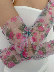 Flower Bed Tulle Gloves