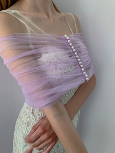 Meghan Silk Tulle Wrap